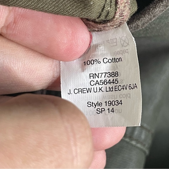 J. Crew Downtown Field Jacket XS Army Workwear Chore Coat City Waxed Cotton - Picture 11 of 11